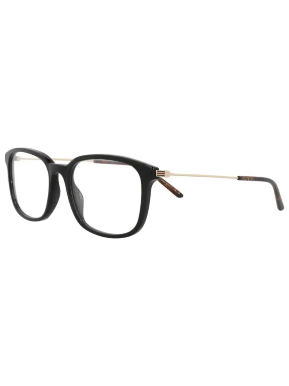New Gucci Women's Eyeglasses Square Rectangle Recycled Acetate Frame Mens Black
